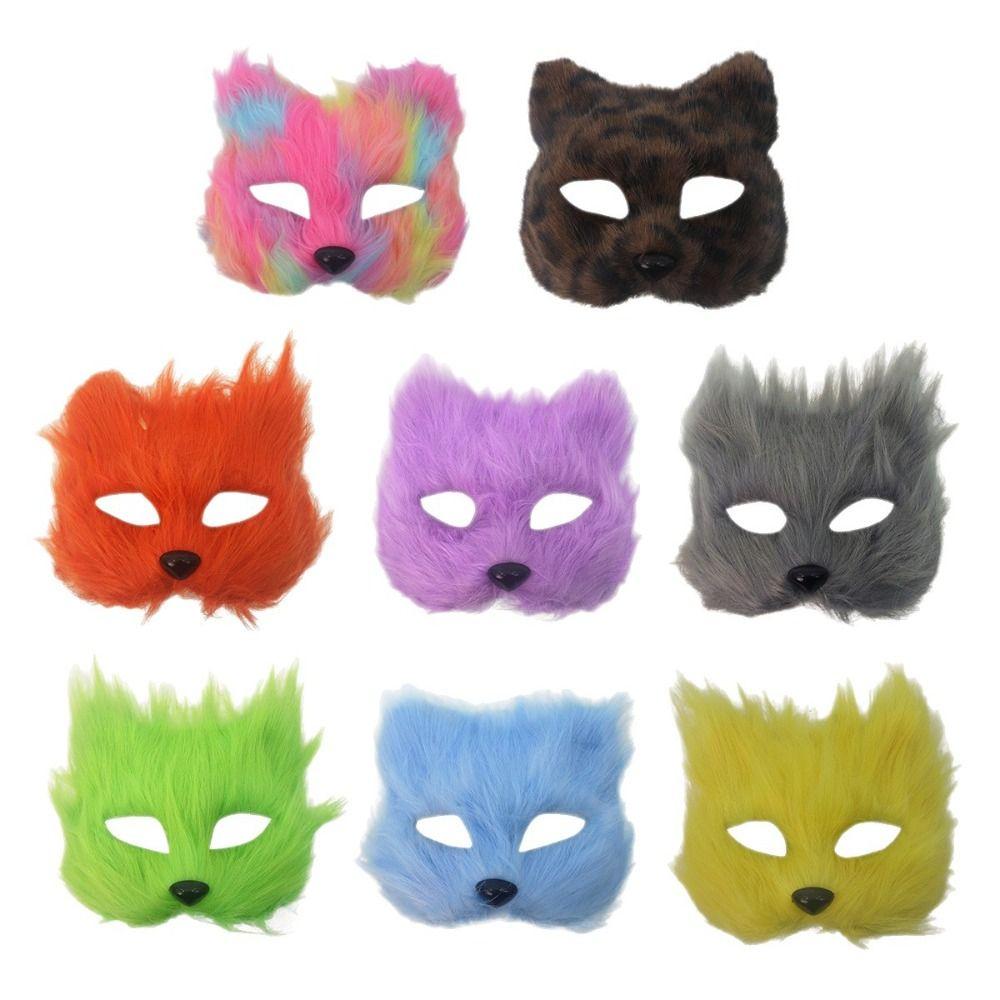 Realistic Half Face Mask Cartoon Masquerade Mask Ghost House Decor Eye Mask  Costume Party Supplies