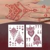 9pcs Brown Red Hand Tattoo Stickers Lace Hollow Temporary Tattoos Set Flower Fake Tattoos  Thigh