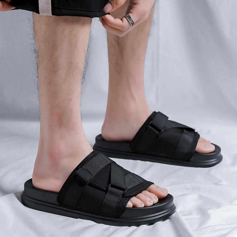 Fashion 2025 Men Casual Leather Sandals Male High Quality Outdoor Soft Comfortable Walking Anti Slip Slippers Gentleman Open Toe Shoes