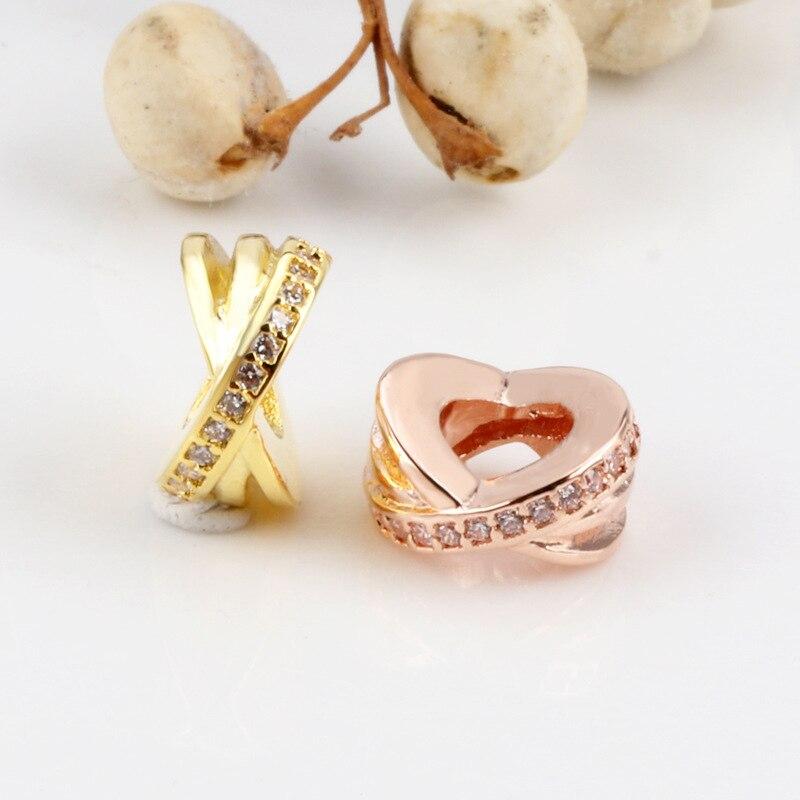Sterling Color Star Finger Ring Cubic Spacer Charm Fit Original Wrist Bracelet Necklaces Diy JewelryFashion Finger Ring