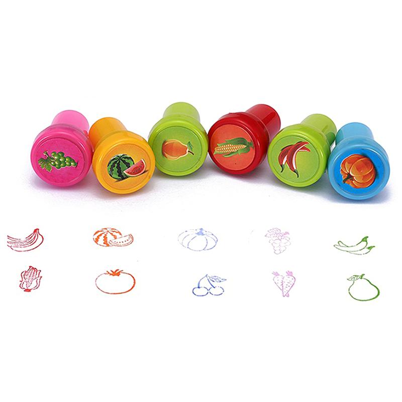 10 шт. Набор милых мультяшных штампов, в коробке, в ассортименте, набор печатей, DIY, украшение для рисования, канцелярские принадлежности, приз для учителя, подарок ZYF