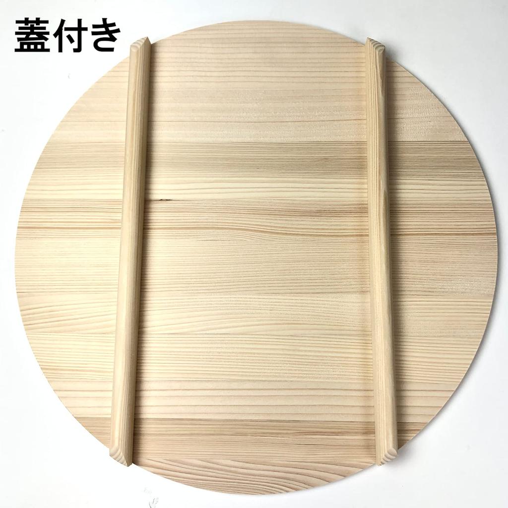 Tachibana Container Sushi Oke Copper Band with Rice Made in 45cm Natural (Sushi Tray), Lid, Bowl, Japan, Approx. (Approx. 2.5L),