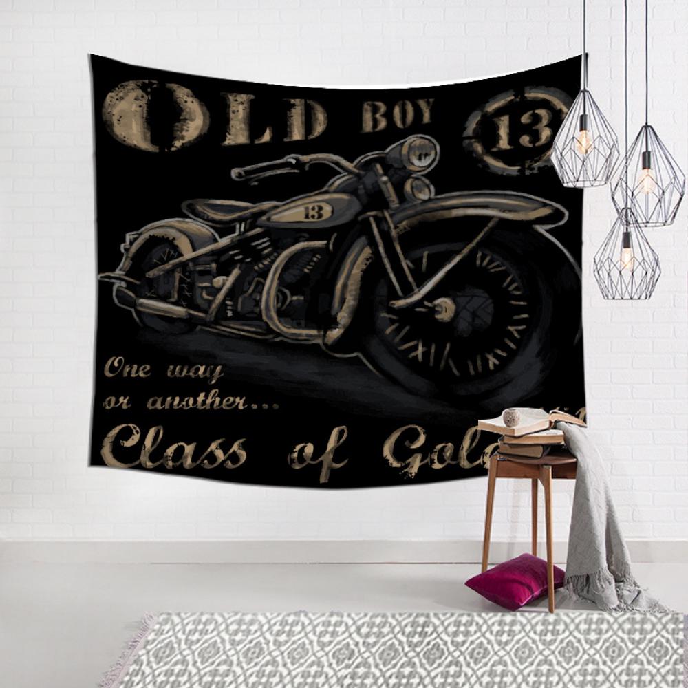 American Style Graffiti Cartoon Tapestry Car Road Tavern Wall Decoration Background Cloth Ins Wind Hanging Cloth