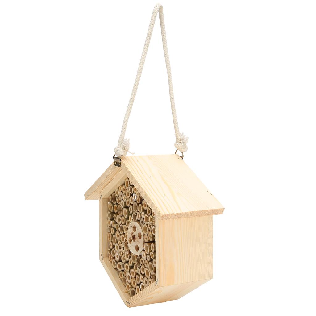 Wooden Bee House Decorative Hanging Insect House Insect Hotel for Garden Supplies