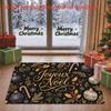 1pc, 2D Flat Printing, Christmas-Themed "Joyeux No?l" Printed Holiday Entry Mat | Non-Slip Machine-Washable Polyester | Suitable for Entryway/Foyer, B