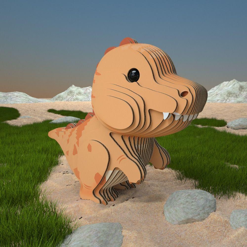 Three-dimensional 3D Cardboard Dinosaur Puzzle Dinosaur Animal Model Toy  Kindergarten