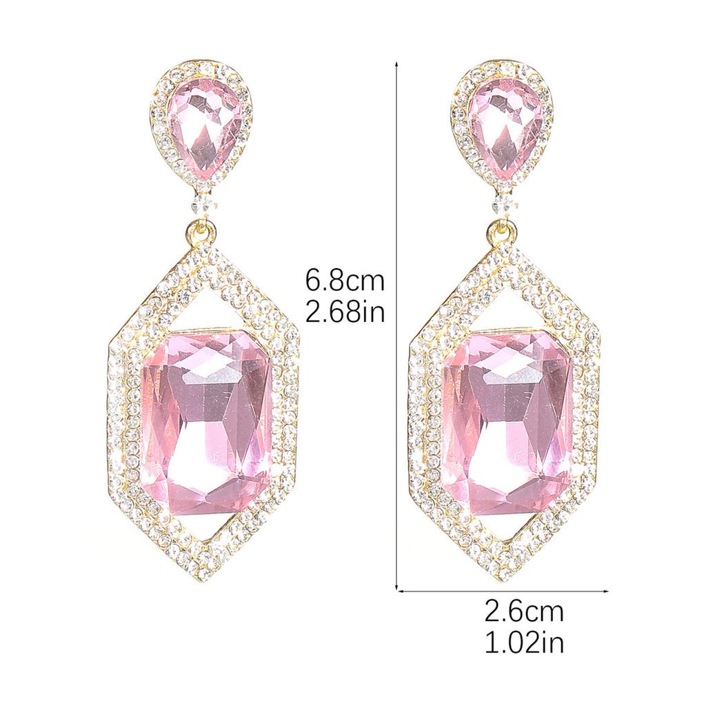 Темпераментные серьги со стразами из цветного стекла Персонализированные преувеличенные серьги Модные серьги Женские серьги