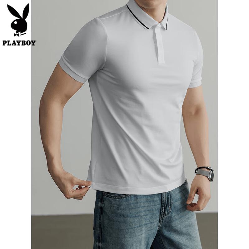 PLAYBOY Мужская летняя рубашка-поло в стиле business casual