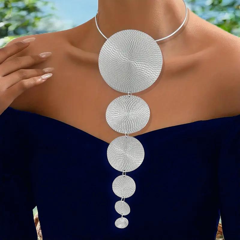 Круглое полое длинное ожерелье