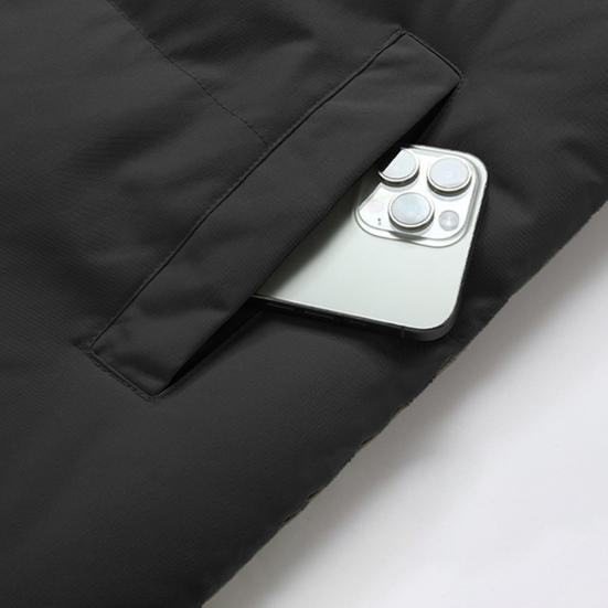 Мужское хлопковое пальто с капюшоном, длинным рукавом и застежкой-молнией, зимняя стеганая куртка, однотонная