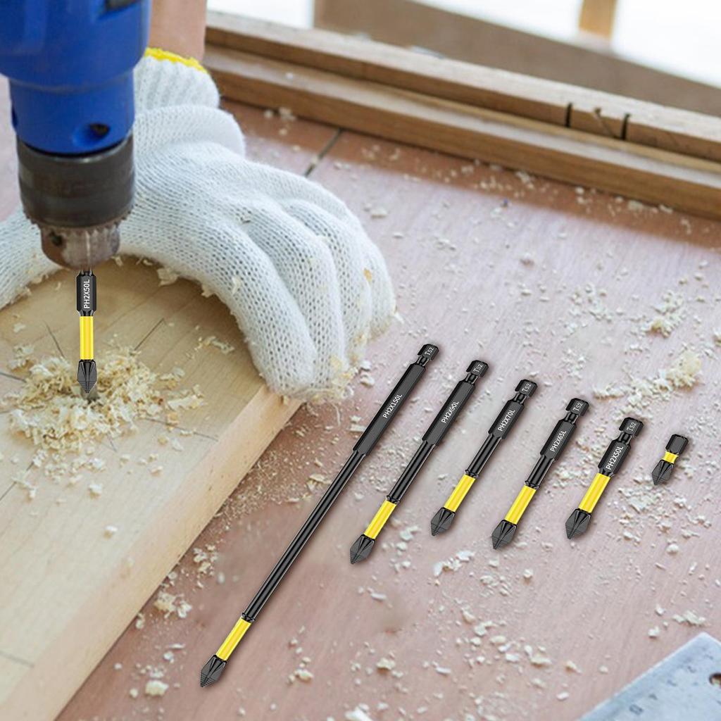 Magnetic Drill Bits Precision Anti-Slip Quick Bit Set Screw Driver Drill For Home Industrial Construction Electrical HVAC Repair