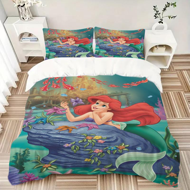 Underwater Mermaid Adventure Print 3Pcs Bedding Setduvet Cover With 2 Bedropillowcase Home Birthday Gift
