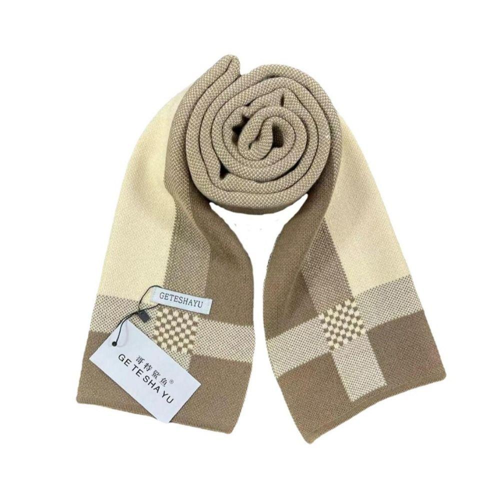 Lightweight Winter Cashmere Shawl Thickened Men Knitted Scarf Fashion Unisex