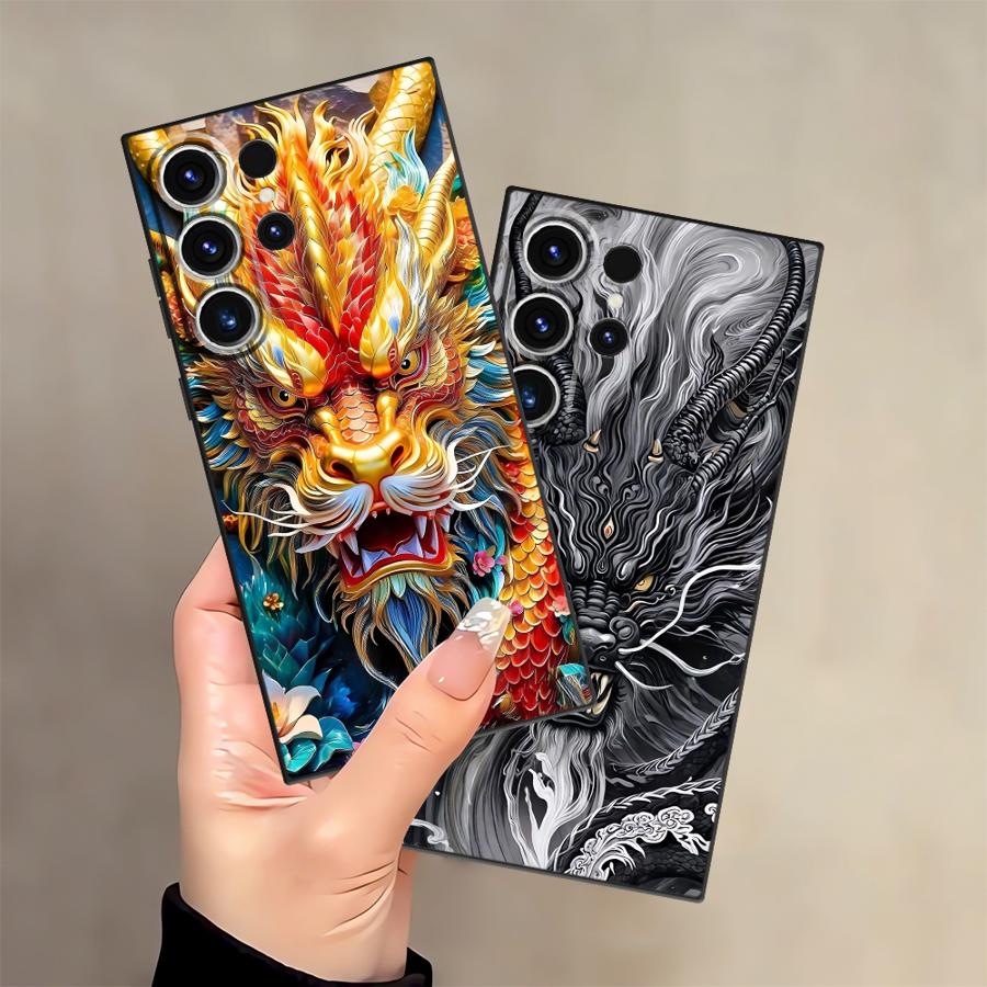 Крутой чехол-футляр с драконом для Samsung Galaxy S26 Ultra S23 Note 20 8 9 10 S21 FE S25 Plus S10 S9 S20 Ultra S24