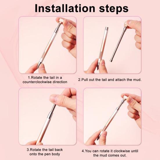 Refillable Wax Pen Automatic Diamond Art Pen with Wax Refills Rhinestone Placement Pen for Nail Art Diamond Art DIY Craft