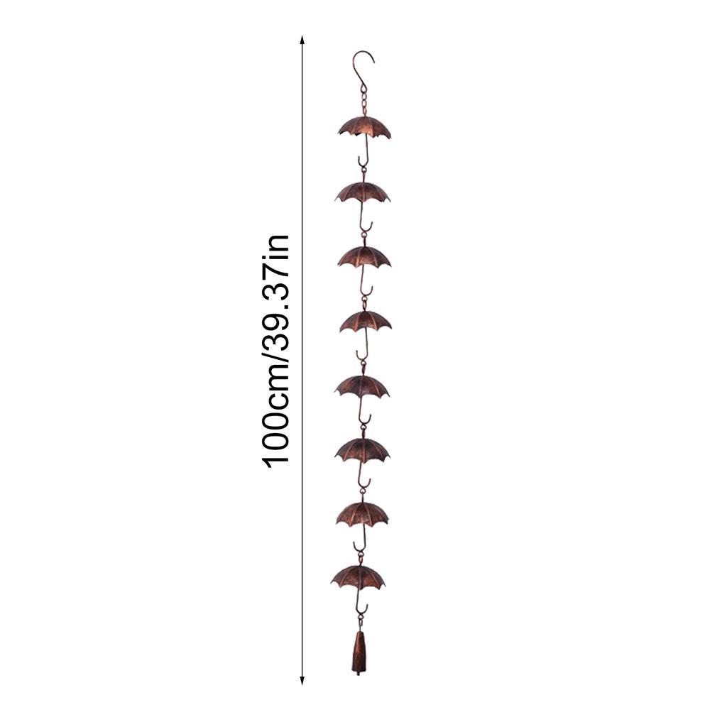 Садовый креативный зонтик, металлическая цепь для сбора дождя, улавливатель дождя для желоба, украшения крыши, металлическая цепь для дренажа, водосточная труба