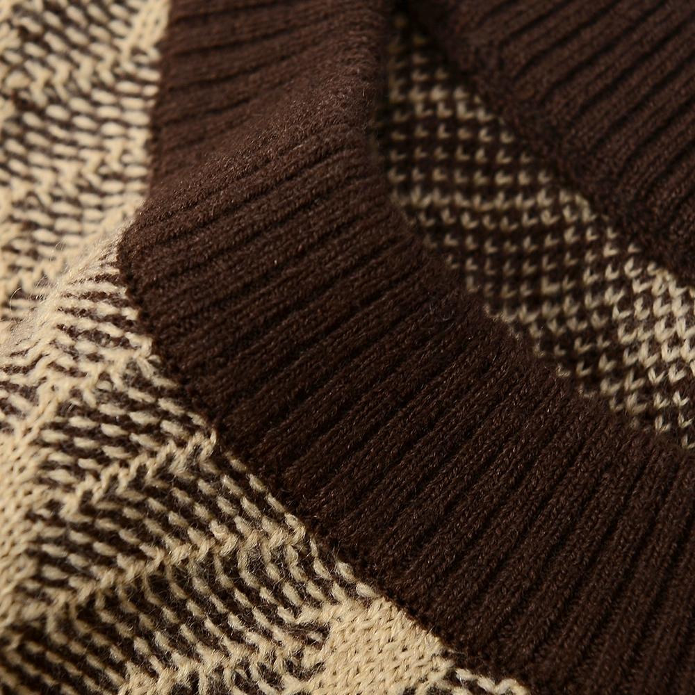 Мужской винтажный свитер с круглым вырезом и пуловером с длинными рукавами