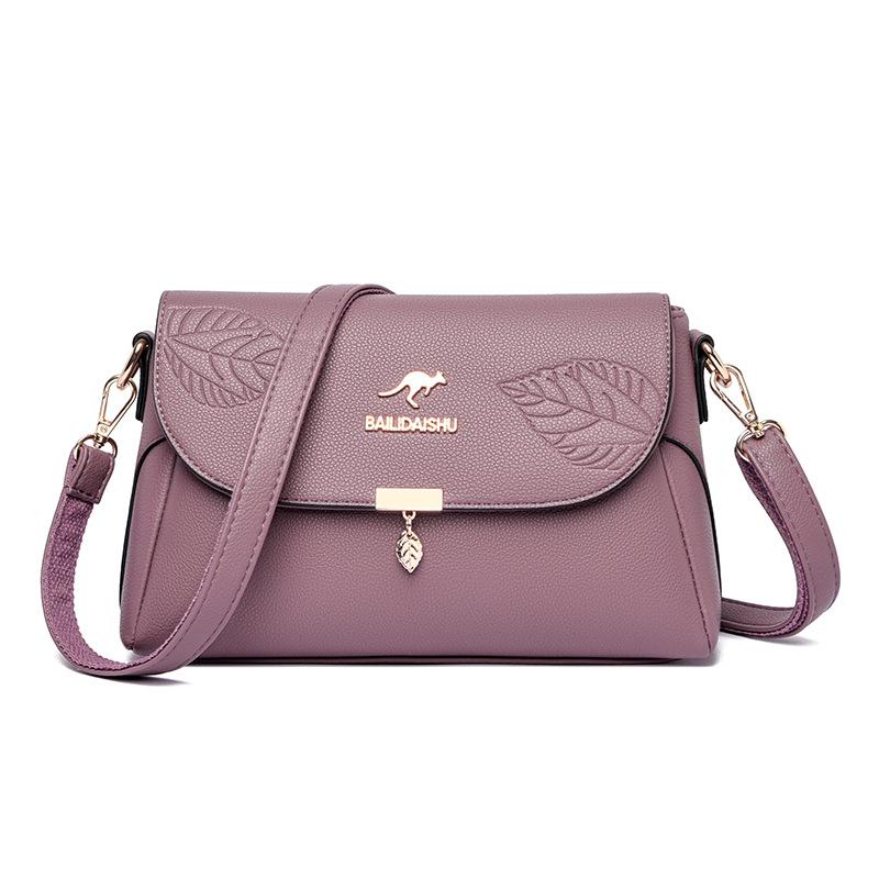 Женская сумка Модная мягкая кожаная тисненая сумка через плечо для женщин среднего возраста Сумка через плечо Трендовая женская сумка