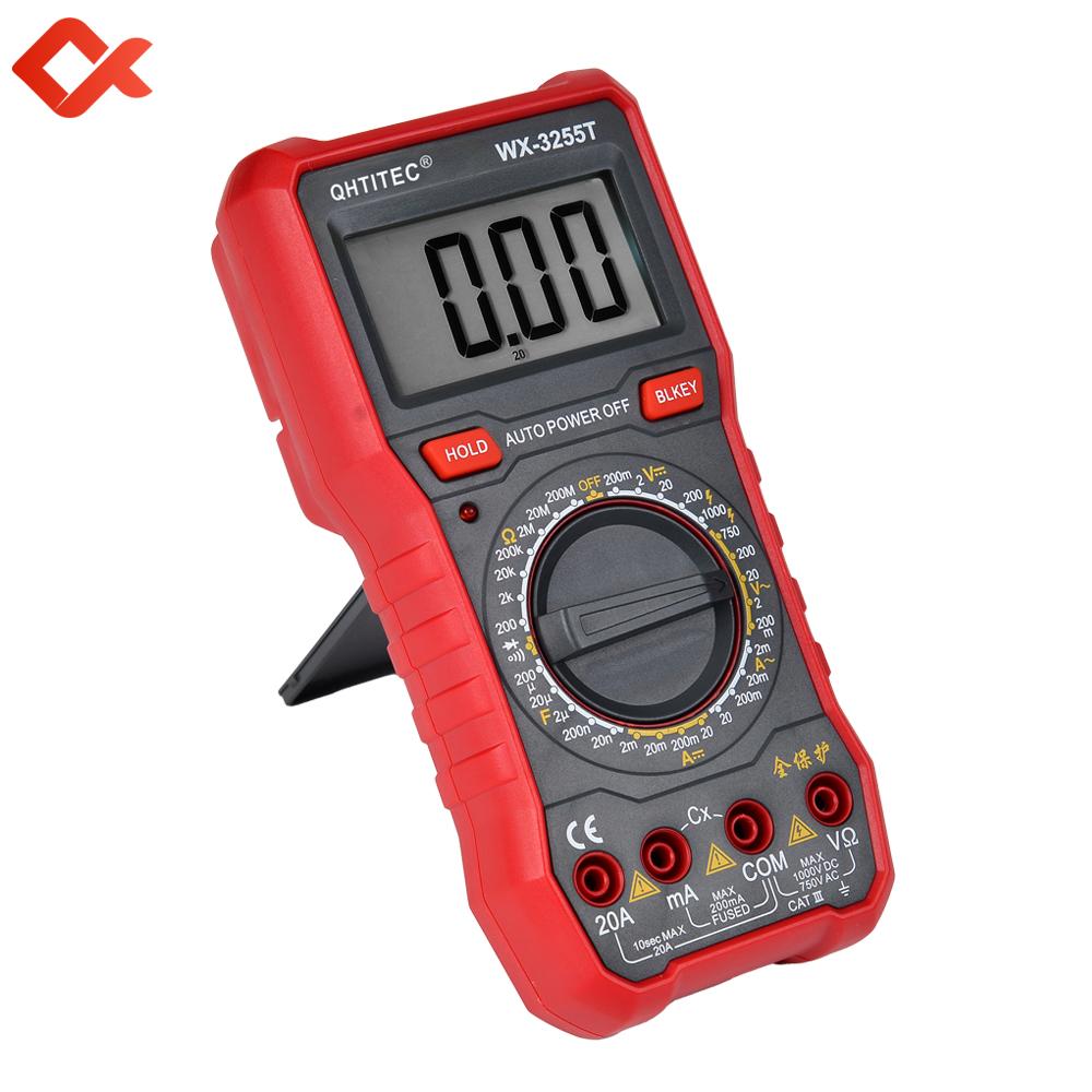 Профессиональный цифровой мультиметр-тестер с подсветкой Амперметр переменного/постоянного тока Вольтметр 3 в 1 Электрические инструменты Конденсатор Омметр Wx3255t