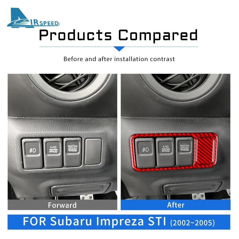 For Subaru Impreza STI Headlight Adjust Cover 2002-2005 Real Soft Carbon Fiber Car Headlight Switch Adjust Frame Accessories