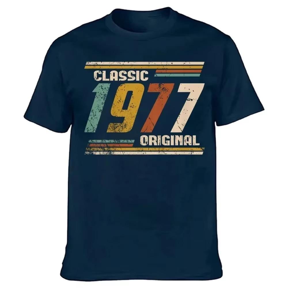Novelty Awesome Vintage Classic 1977 Original 46th T Shirts Streetwear Short Sleeve Birthday Gifts Summer Style T-shirt Men