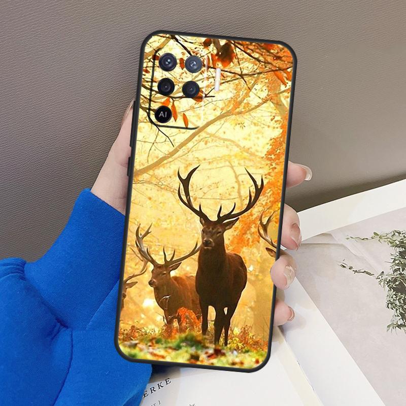 Камуфляжный чехол с изображением оленя для OPPO A5 A9 A31 A53 2020 A53S A1K A15 A16 A52 A72 A92 A83 A91 A54 A74 A94, чехол