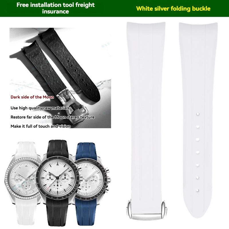 Для часов совместной серии Omega&Swatch Super Moon Seamaster 300 Мужские часы Высококачественный силиконовый водонепроницаемый ремешок для часов