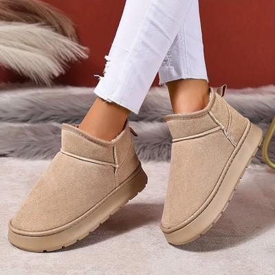 Женские плюшевые мокасины-слипоны с мягкой подошвой из ЭВА - Уютная зимняя обувь Стильные слипоны Плюшевая внутренняя подкладка