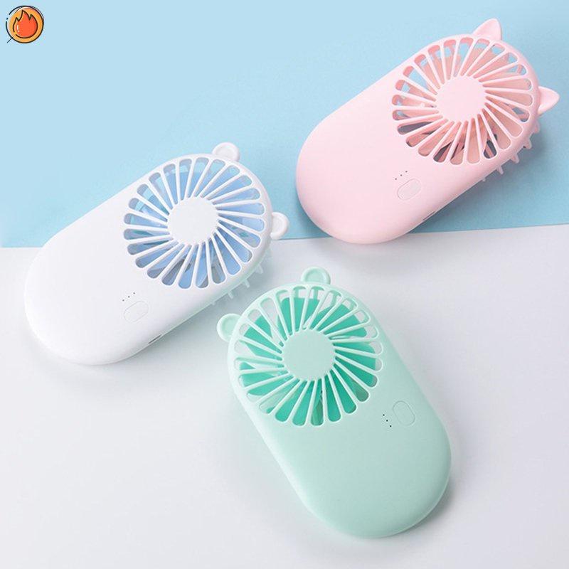 Portable Mini Fan Handheld USB Chargeable Desktop Fans 3 Mode Adjustable Summer Cooler For Outdoor Travel Office