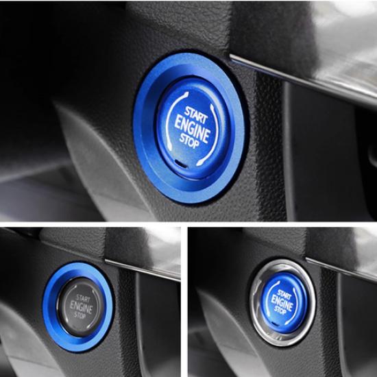 For Chevy Colorado -2025 Engine Push Switch Button Ring Trim Blue