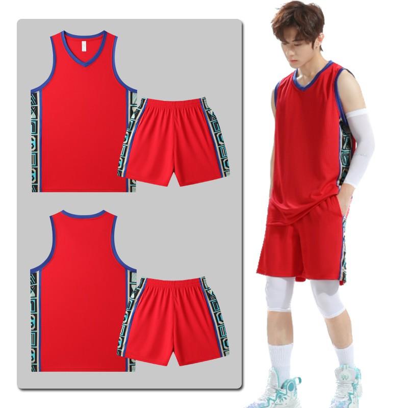 Mens Basketball Jersey Set Sleeveless Quick Dry Sports Uniform Team Vest Shorts