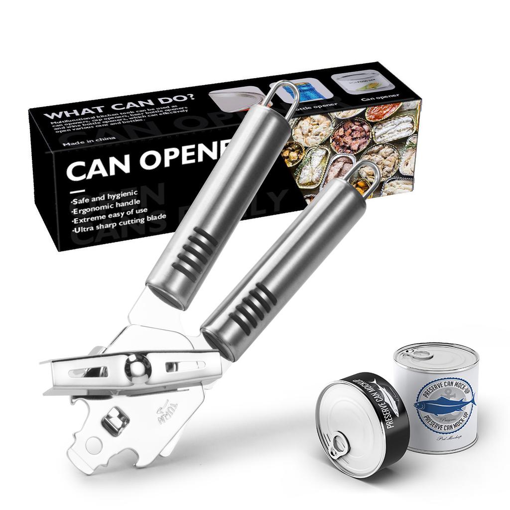 Cross-border explosive can opener wholesale multifunctional stainless steel canning knife kitchen artifact gadget manual bottle opener