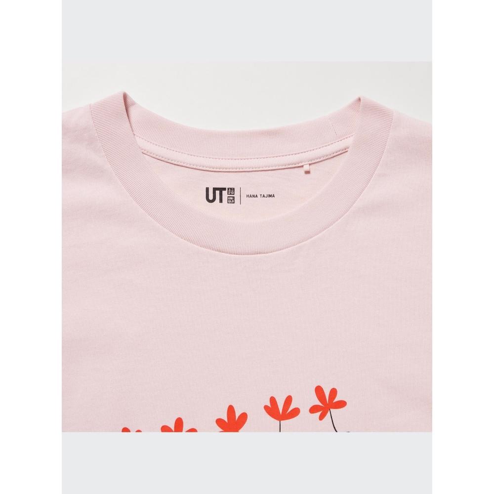 Uniqlo Футболка с рисунком «Peace For All» с коротким рукавом, стандартный крой Хана Таджима