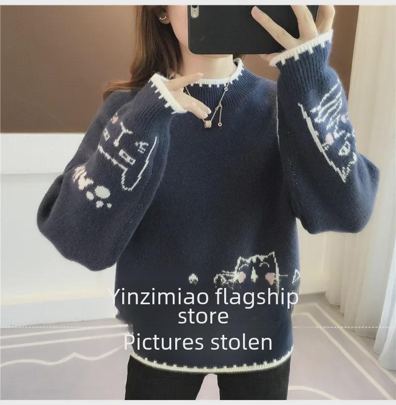 Женский свитер с полуворотом - новый зимний стиль 2024 года 