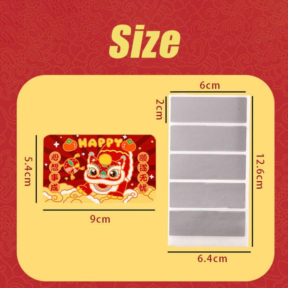 60Pcs 60Pcs Scratch-off Cards Cartoon Surprise Lucky Cards Fashion Vouchers Tickets Decoration