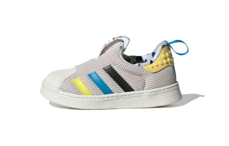 LEGO x Adidas Originals SUPERSTAR 360 Устойчивые к истиранию Дышащие Низкие Детские Кроссовки Бежевые Для Младенцев И Малышей IF2918