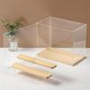 Деревянная глухая коробка для хранения, акриловая витрина, витрина, кукла, модель Lego, пылезащитный чехол, прозрачная витрина