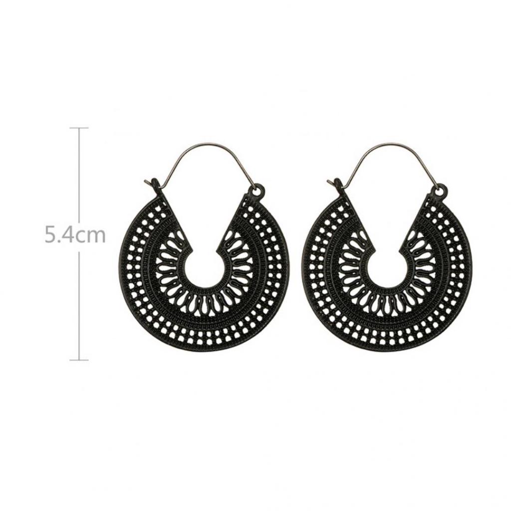 Женщины C-образные полые серьги-кольца винтажные вечерние клубные пабы коктейльные ювелирные изделия подарок