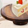 12-Inch Wooden Round Cake Box Pastry Storage Holder Dessert Container Cover Case Cake Cupcake Storage Display Rack Accessories