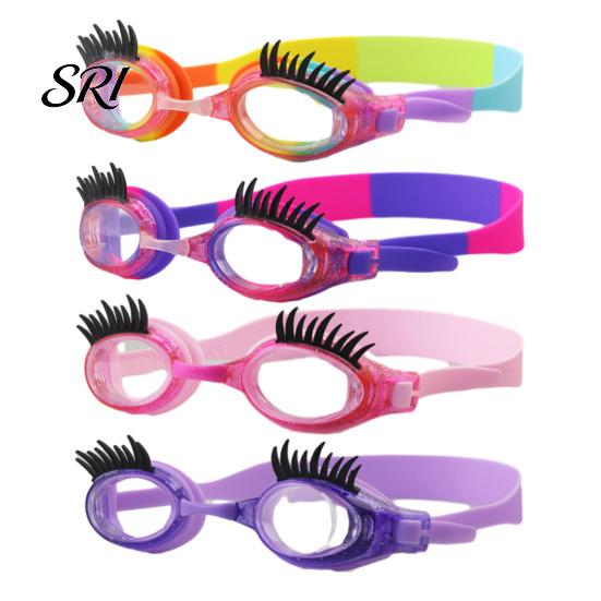 Children Swimming Goggles Children's Eyelashes Anti-Fog No Leak Swim Kids Eyelash Eyewear Cute Eyeglass for Girls Pool Accessories Comfortable