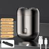 Мини-электробритва USB перезаряжаемая водонепроницаемая бритва для влажной и сухой езды с двумя головками портативный триммер для бороды для мужчин инструмент для удаления волос