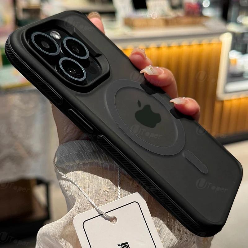 Новый двухцветный матовый магнитный чехол для iPhone 16 15 14 Plus 13 12 11 Pro Max, полупрозрачный противоударный бампер, твердый чехол