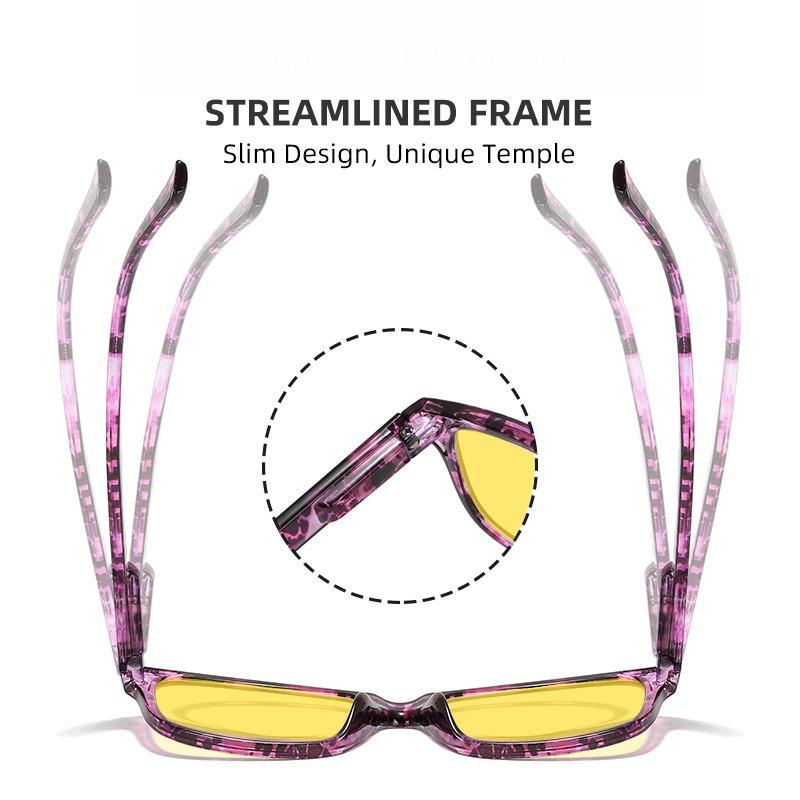 Новые Модные Квадратные Очки для Женщин, Плоские, Легкие, для Ночного Видения, Ультралегкие, Нейтральные, HD, с Защитой от УФ-излучения UV400, Солнцезащитные Очки