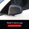 Крышка зеркала заднего вида автомобиля для Tesla Model 3 Model Y, внешняя модификация автомобиля, крышка зеркала заднего вида из АБС-пластика из углеродного волокна