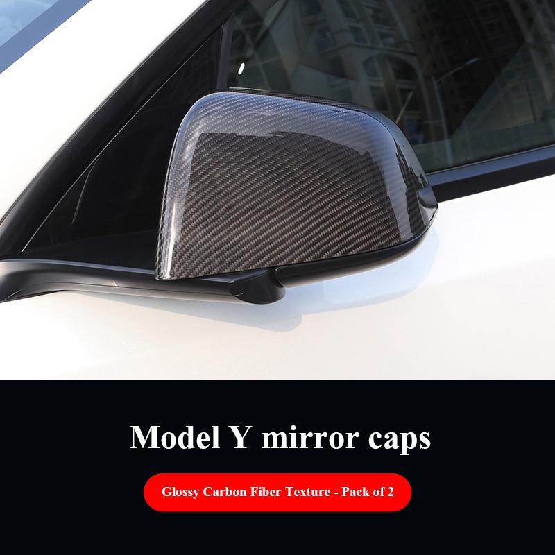 Крышка зеркала заднего вида автомобиля для Tesla Model 3 Model Y, внешняя модификация автомобиля, крышка зеркала заднего вида из АБС-пластика из углеродного волокна