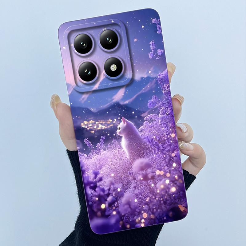 Для Xiaomi 14T Pro 5G Чехол Мягкий Силиконовый Защитный Чехол Модный Простой Цветочный Fundas для Xiaomi14T 14 T Pro Телефон Coque