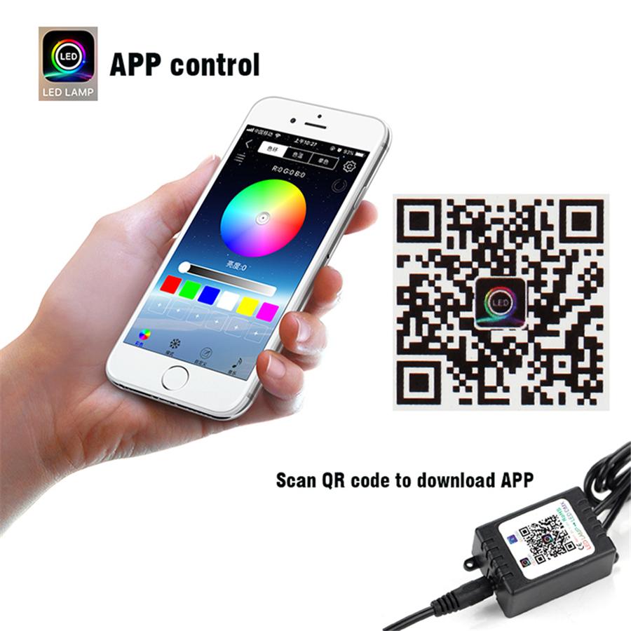 2X RGB APP 45СМ Тонкая Гибкая Светодиодная DRL Дневная Ходовая Огня для Фары