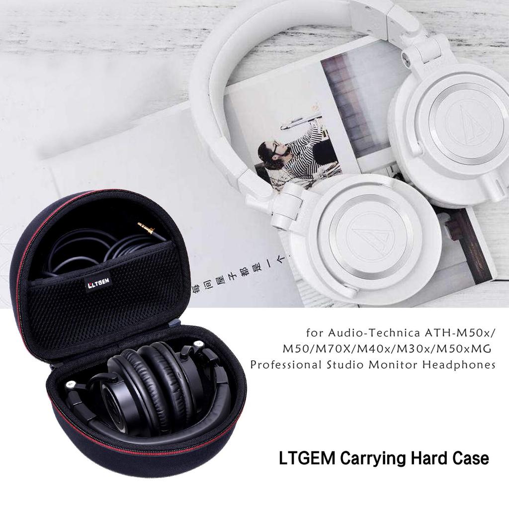 Чехол для наушников черный Audio-Technica ATH-M30X / ATH-M50X / ATH-M40X / ATH-M50xBT2 / ATH-M50xBT2DS