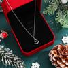Women's Christmas Tree Zircon Necklace - Versatile, Non-Fading Clavicle Chain with Simple Hollow Design