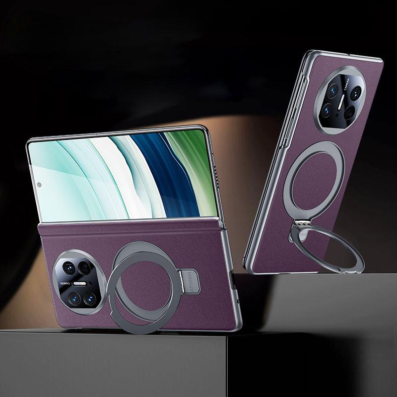 Подходит для чехла для мобильного телефона Huawei Matex5, центральный шарнир, магнитный кронштейн X3, деловой мужской чехол из кожи с полной защитой объектива X6